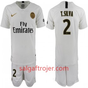 Paris Saint-Germain Fodboldtrøjer T. Silva 2 Børn Udebanesæt 2018/19 Kort ærmer